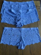 GEORGE, 4 PAIR BLUE LACE SHORT STYLE KNICKER SIZE 12 NEW 💕