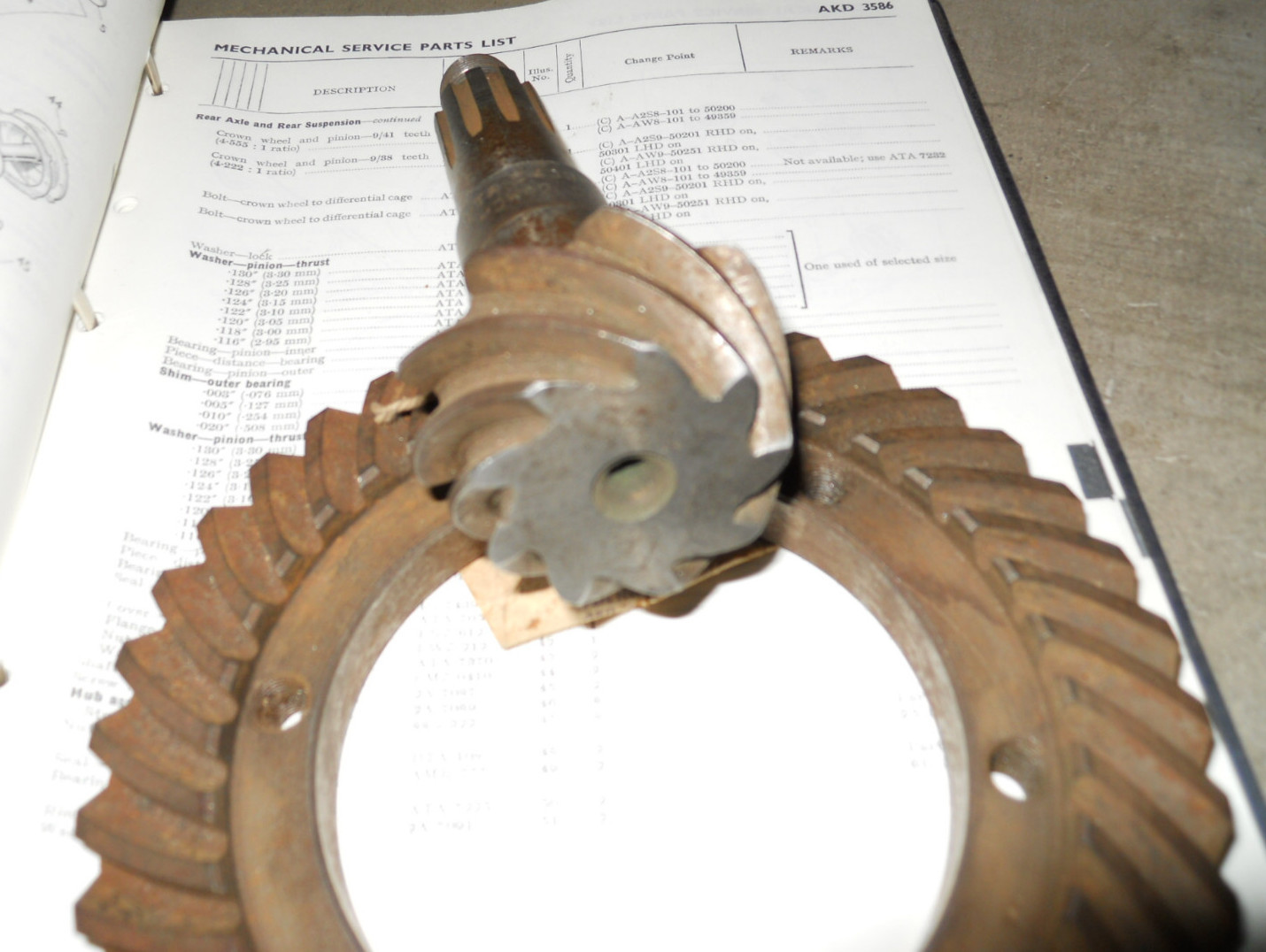 NOS MOWOG Ring & Pinion BTA539. 4.22. Austin Healey Sprite IV. MG