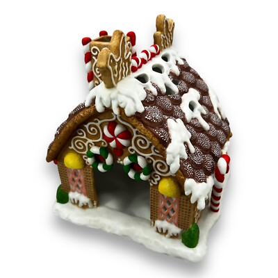 PartyLite ''Gingerbread Tealight House'' Tealight Votive Candle Holder P7304 