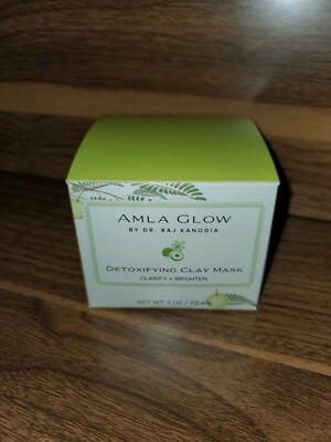 Amla Glow Detoxifying Clay Mask 4 oz New Sealed w/ Box By Dr. Raj Kanodia 