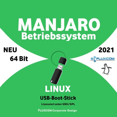 Manjaro 21.2.4 64 Bit USB, Linux Betriebssystem GNOME KDE Xfce BRANDNEU