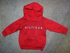 Tommy Hilfiger Baby Boys Red Hoodie - Size 12 Months - EUC