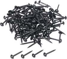 100Pcs Black Iron round Head Upholstery Nails Tacks, 5X17Mm