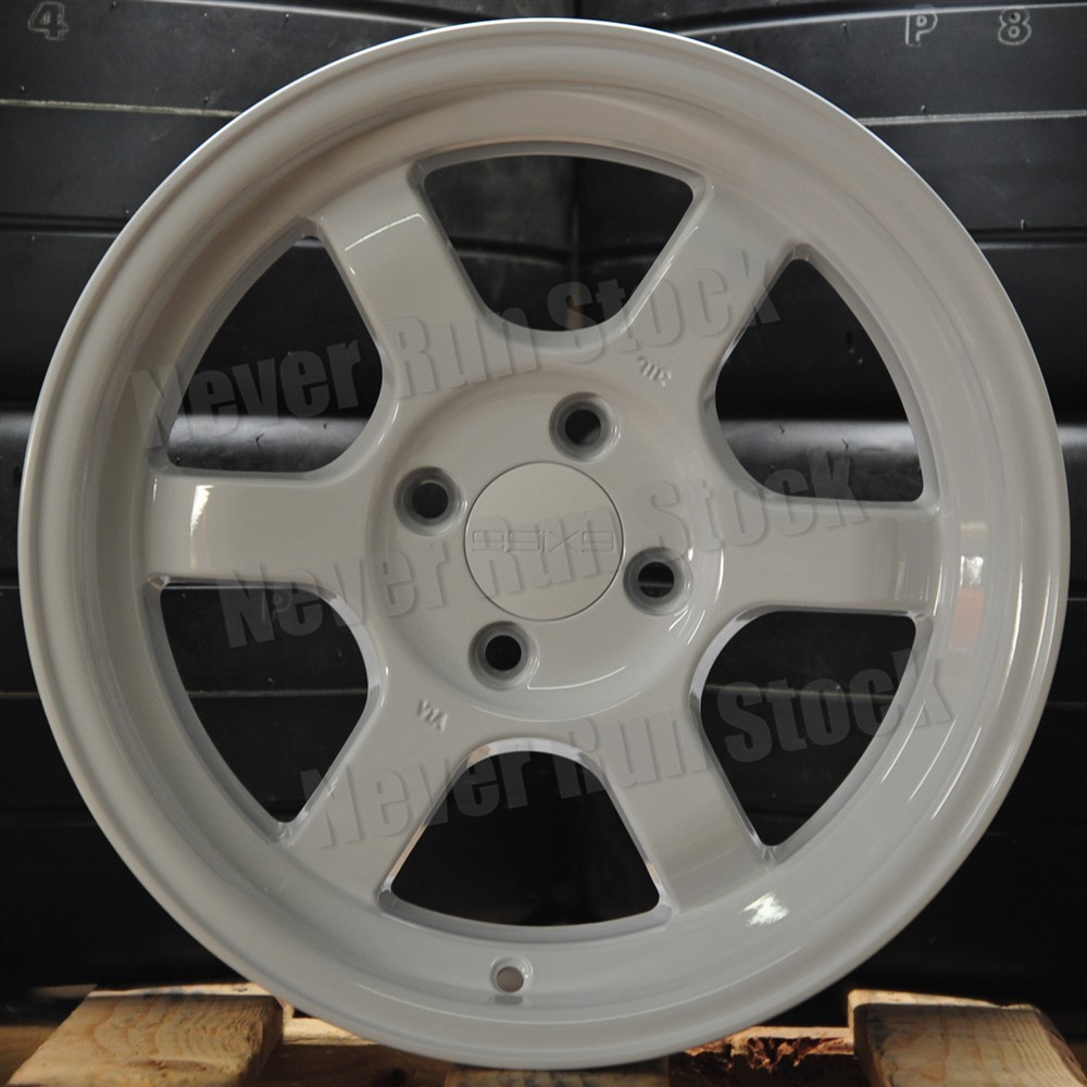 9SIX9 SIX-1 15x8 4x100 +20 OFFSET GLOSS WHITE TE 6 SPOKES SPORT 4