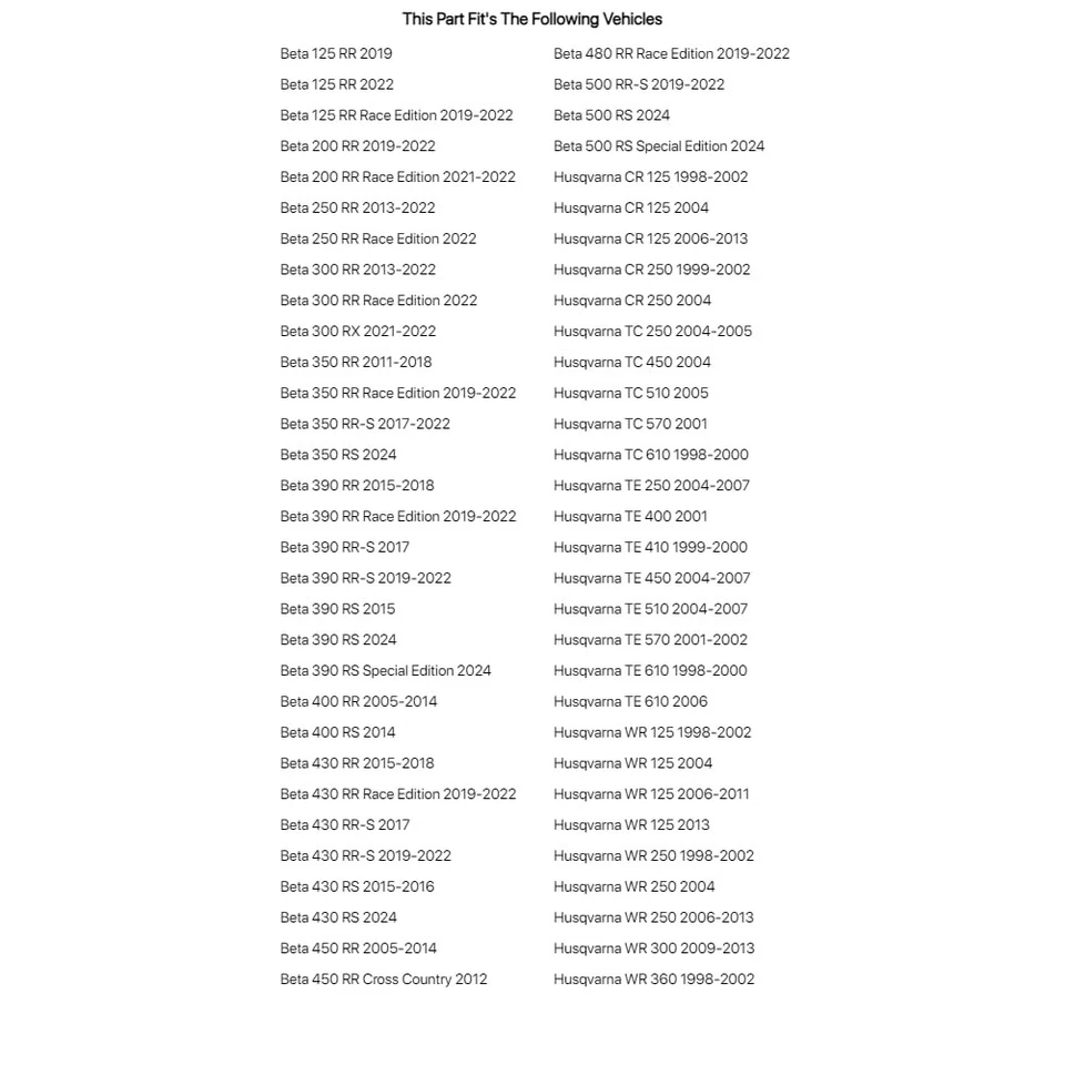 Kit de cojinete de choque Tusk para Husqvarna TC 570 2001 Foto 3 de 4