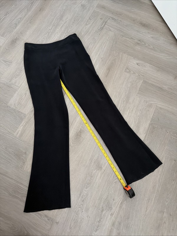 Giorgio Armani Designer  Women's Black Trouser Pants Side Zip Size 44 Italy