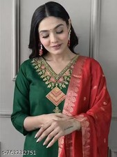 Indian Salwar Kameez Suit Readymade 3Pc Women Party Wear Dress Dupatta