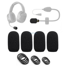 4 Mic Foam Covers 12 O-Rings for Cardo Packtalk/Freecom/Smart Hybrid Microphones