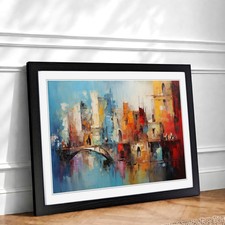 Venice Abstract Framed Wall Art Print Home Decor Picture Ready to Hang