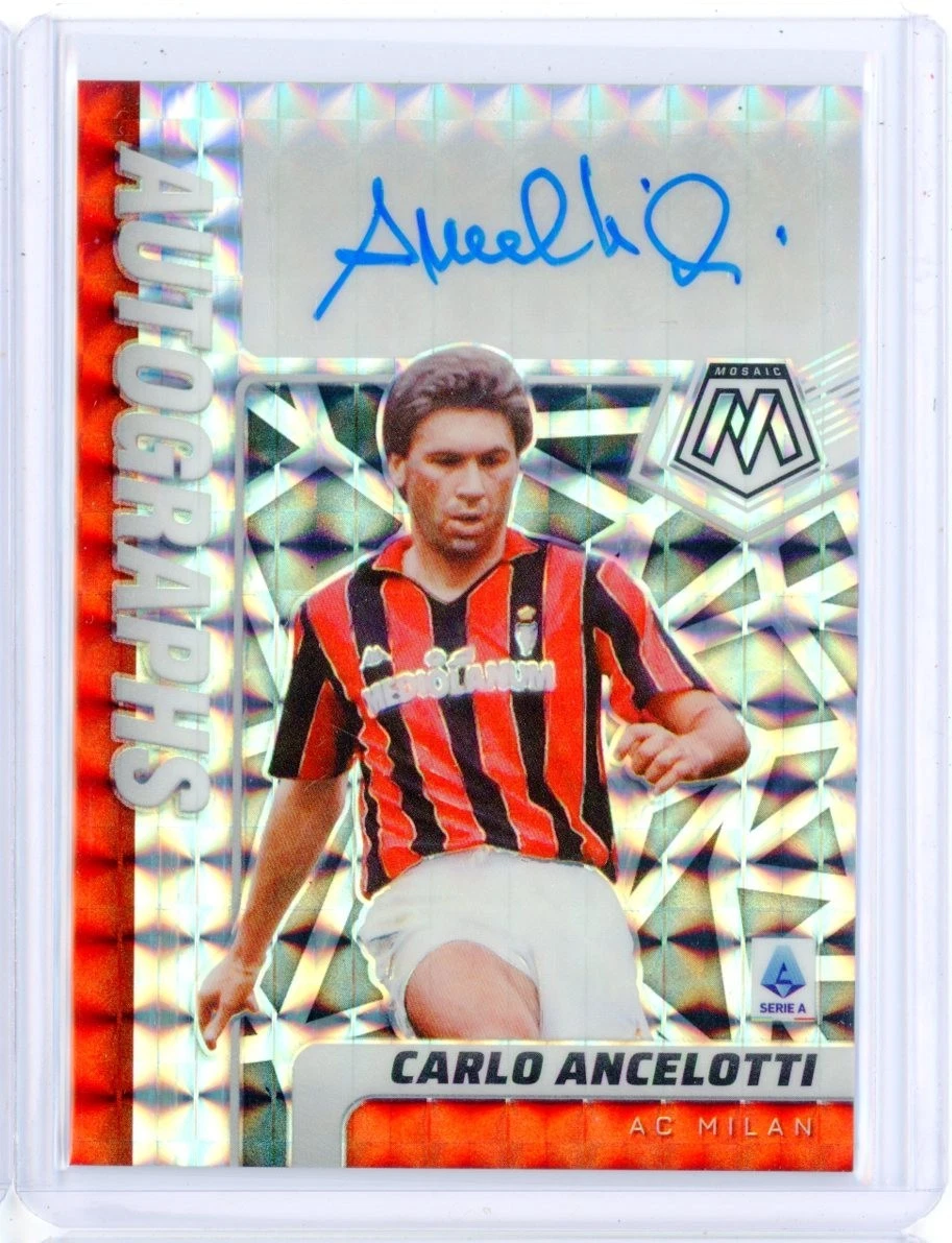 2021-22 Panini Mosaic Serie A CARLO ANCELOTTI Autograph AUTO AC Milan Italy