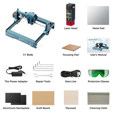 Sculpfun C1 Mini Laser Engraver 3W Portable Engraving Machine for Wood Leather