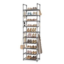 VTRIN 10 Tiers Tall Shoe Rack Holds 20-25 Pairs of Shoes Sturdy Vertical Shoe...