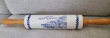 Vtg Porcelain Advertisement Rolling Pin Baldwin St, Sharon, WI 1880