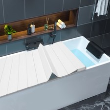 Bathtub Cover Folding Bath Lid Insulation Dust Cover for Bathroom, Home, SPA