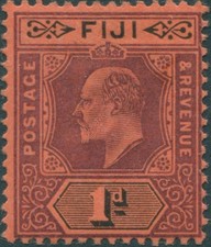 Fiji 1903 SG105 1d dull purple and black/red KEVII MLH