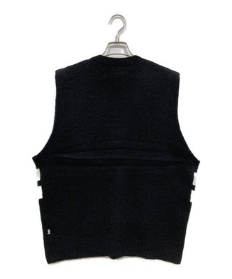 stussy BRUSHED MOHAIR VEST Size: M Black 117119 Men | eBay