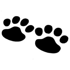 Custom 3D sticker black paw print new 3D emblem footprint universal seal for car
