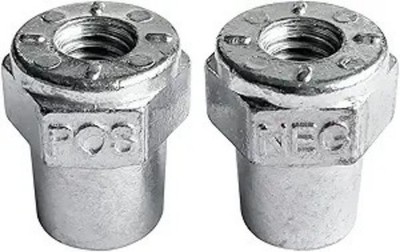 3/8''-16 Thread Female Zinc Battery Terminal Adapter for 3/8'' Stud Extension, 2 P