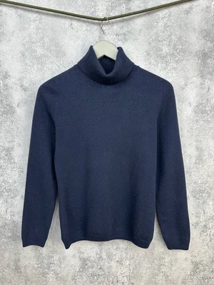 Pull col roulé cachemire Falconeri 100 % cachemire bleu marine femme taille S - Photo 1/4