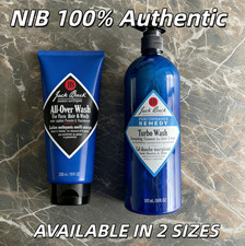 NIB 100 Authentic Jack Black All-Over Wash For Face, Hair  Body,2 sizes