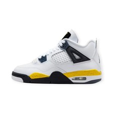 Air Jordan 4 Retro GS Tour Yellow White Basketball Sneakers Kids 408452-102