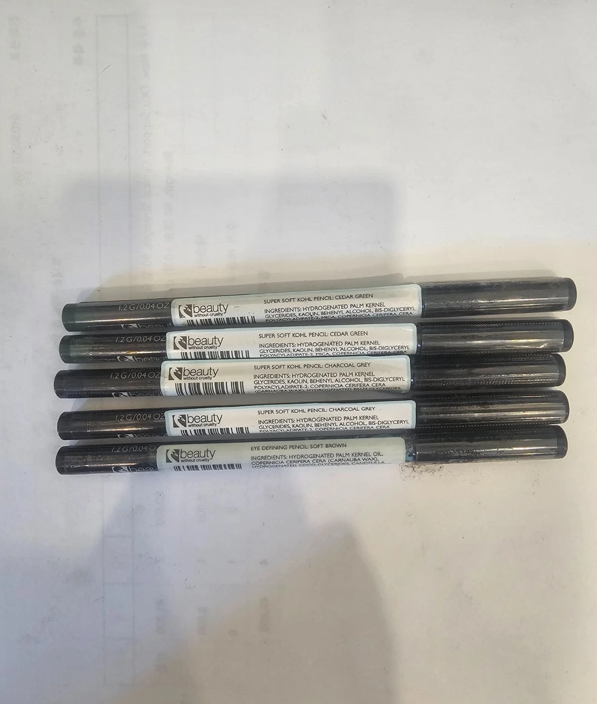 Beauty Without Cruelty Super Soft Kohl Eye Pencils .04 oz -NEW-
