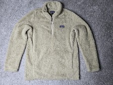 Patagonia Girl's Los Gatos 1/4 Zip Fleece Sweater Size XL 14 Color Beige