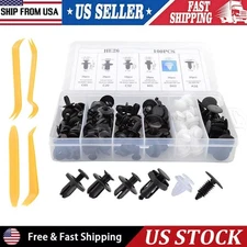 100pcs NEW Bumper Clips Auto Car Hole Plastic Rivets Fastener Fender Push Pin US