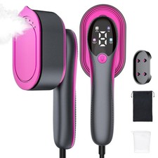 Travel Steamer for Clothes: 1200W Portable Handheld Rose Red