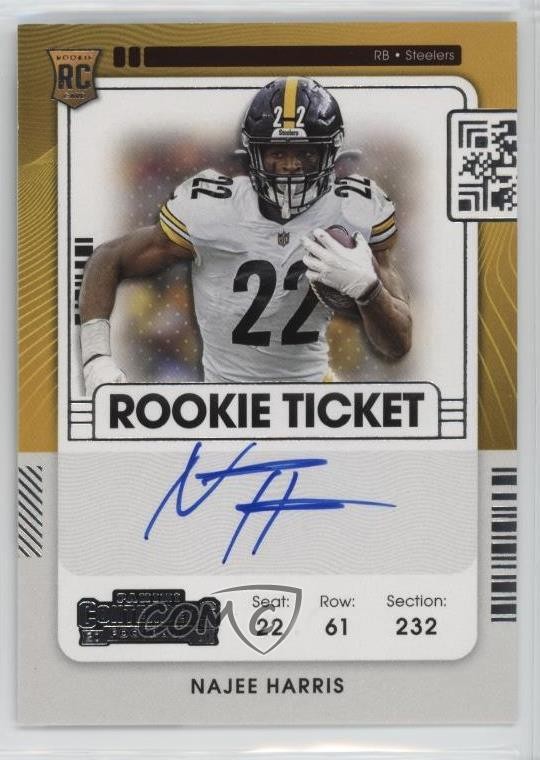 2021 Panini Contenders Rookie Ticket RPS Najee Harris #111 Rookie Auto RC 0c7w