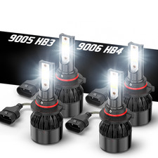9006+9005 For Chevy Silverado Tahoe C10 C/K 1500 1994-1998 LED Headlights Bulbs