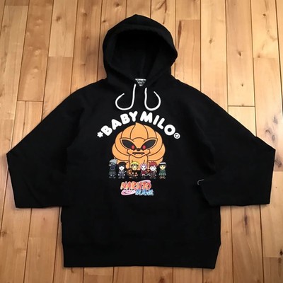 A Bathing Ape Naruto Shippuden Baby Milo Collaboration Pullover Hoodie Black M