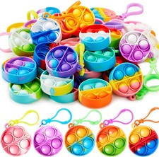 JOYIN Round Pop Fidget Keychain 30 Pack Toys Bulk Party Favors...