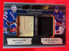 MIKE RICHTER WAYNE GRETZKY 2024-25 UPPER DECK ENGRAINED HOCKEY 6/25 DUAL TAPE