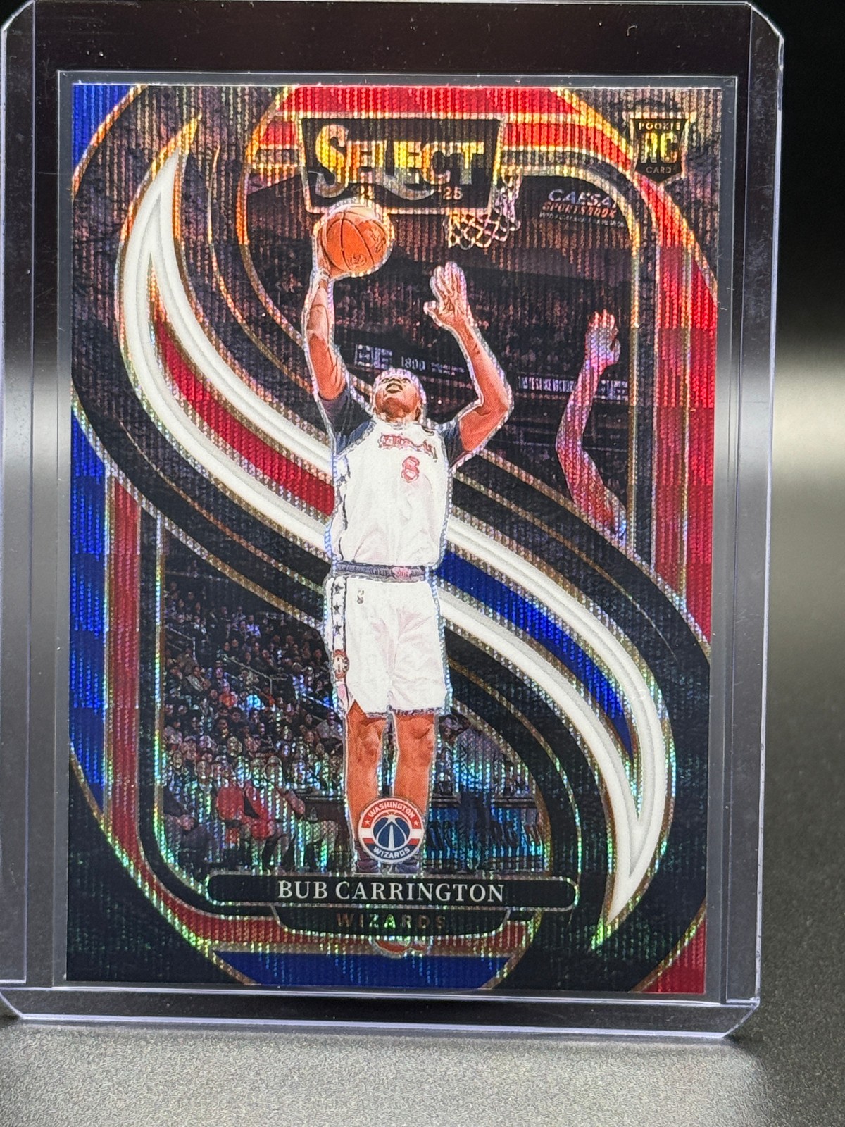 2024-25 Panini Select - Premier Level Bub Carrington #197 Tri-Color Prizm (RC)