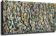 Wall Art Canvas Prints- Jackson Pollock painting artwork- Mural Posters Room