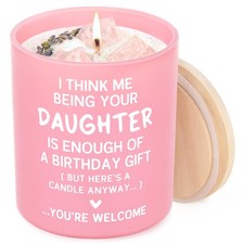 IDELTIME Mom Birthday Gifts from Daughter, Happy Birthday Mom Candle 10Oz, Fu...