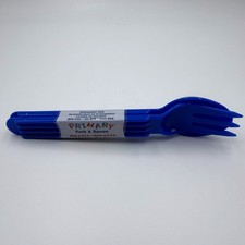 Juego de utensilios de plástico azul tenedor y cuchara primaria Arrow Home Products sin BPA EE. UU.