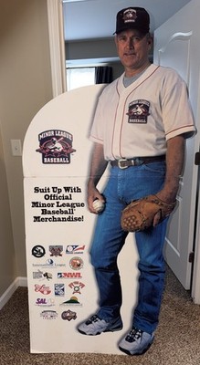 Vintage NOLAN RYAN Life Size Cardboard Cutout Standup 74  MLB Minor League