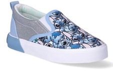 Disney Stitch Youth Girl's Size 6 Slip-On Twin Gore Low Top Sparkle Sneakers
