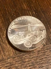 1967 ISRAEL 5 LIROT SILVER COIN .900 / 25 Grms Round Bar 19th Anniv. ~  .99c!
