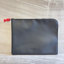 Salvatore Ferragamo Magnifica Black Cosmetic Pouch Clutch Bag Parfums