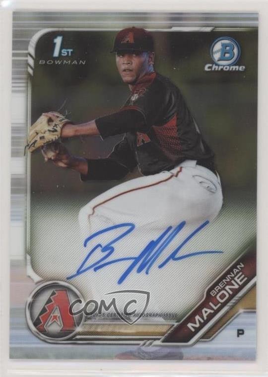 2019 Bowman Draft Chrome Draft Pick Auto Brennan Malone #CDA-BM Auto z5m