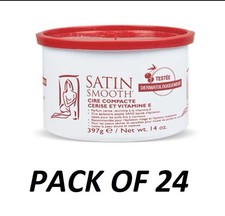 Pack Of 24 Satin Smooth Wild Cherry Hard Wax 14 Oz