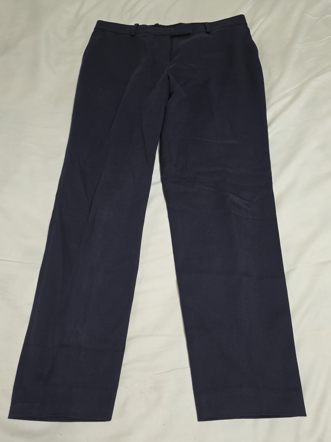 Loro Piana Italy Women's Navy Blue Luxury Dress Chino Pants SZ 46 W34×L29