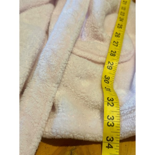 VICTORIA SECRET M/ L Embroidered ANGEL Cozy Short Robe SUPER PLUSH PinkM/ L - Picture 8 of 9