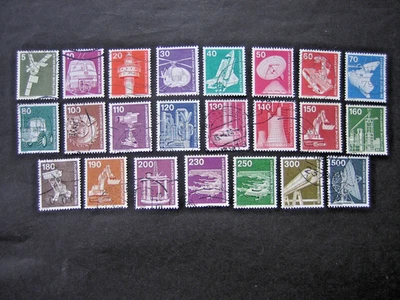 BRD 1975-1982 - Freimarken Technik: kompletter Satz, 23 Werte, gestempelt - Bild 1 von 2