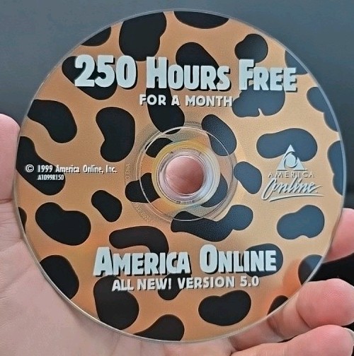 Collector's CD AOL America Online 250 Hours Free 5.0-  1999