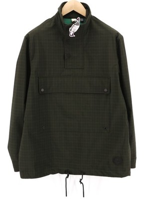 TED BAKER MMP Dafen Men Jacket ~M Green Anorak Drawstring High Neck Check II