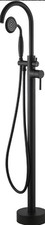 floor standing bath tube faucet black
